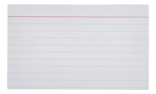 comprar Fichas Escolares De Índice Con Rayas, 3 X 5 , Paq.de 100 Und