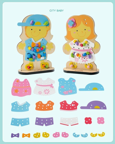 Juguete Montessori Vestir Enhebrar Original Niño Niña Roles | MercadoLibre Juguete Montessori Vestir Enhebrar Original Niño Niña Roles | MercadoLibre