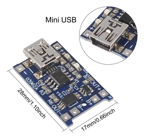 16 Unids Tp4056 Mini Usb Placa De Carga 18650 Modulo De Carg