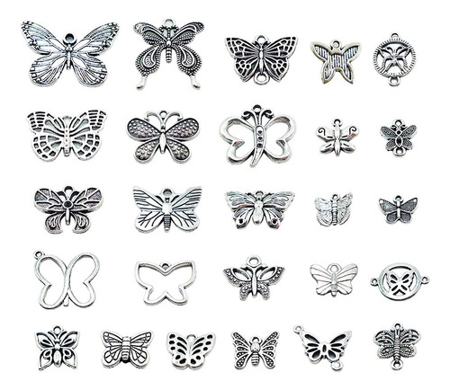 78pcs Mariposa Charms Beads Collar Colgantes Diy Para La Fa.