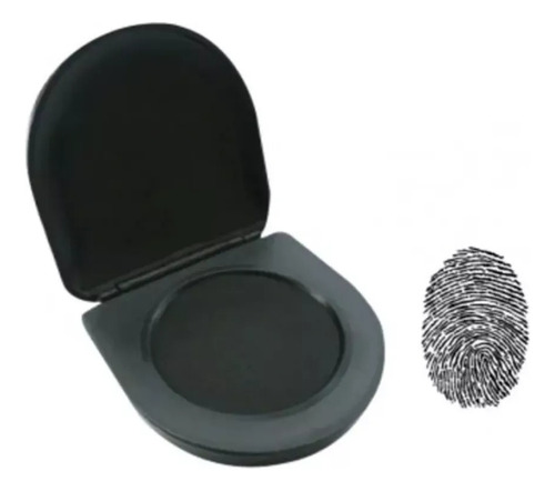 Tampón Huellero Digital + Tinta Negra 10 Ml Huella Firma Tinta Negro - 295102 Exterior Negro - 295102