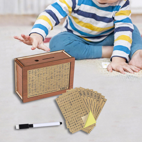 Hucha De Madera Con Contenedor De Dinero For Adultos Y