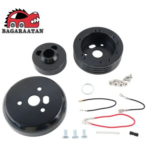 Black Steering Wheel Hub Adapter 5&6 Hole For Chevy Flam Uux