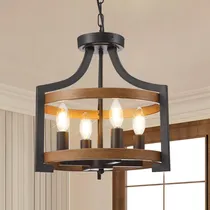 Comprar Hoxiya Lámpara De Araña De Granja 4 Luces Colgantes Modernas