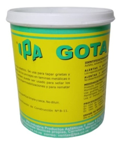 Imagen 2 de 3 de Tapa Gotera Gota Fix 1/4 De Galon Ipa