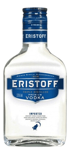 Vodka Eristoff Petaca Triple Destilado 190 Ml