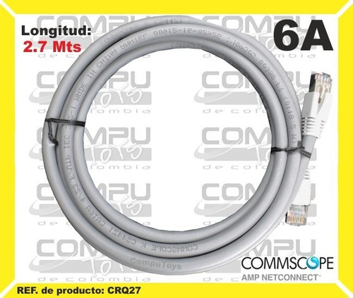 Cable 6a Lan Commscope 23 Awg 2.7m Ref: Crq27 Computoys Sas