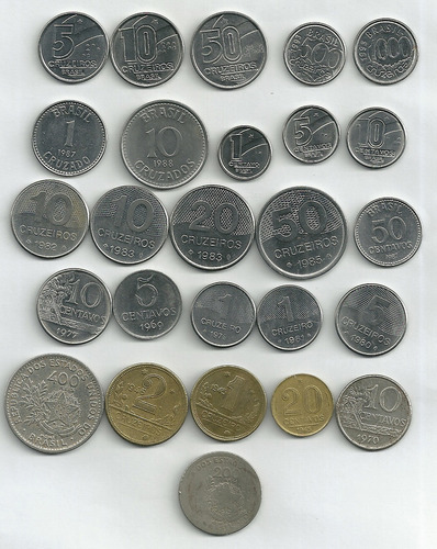 1 Cruzeiro 1945 + 2 Cruzeiros 1946 + 50 Cruzeiros 1992 +22mo