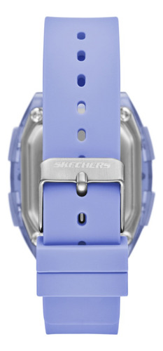 Reloj Mujer Skechers Sr6323 De Silicona Morado Fondo PANTALLA POSITIVA