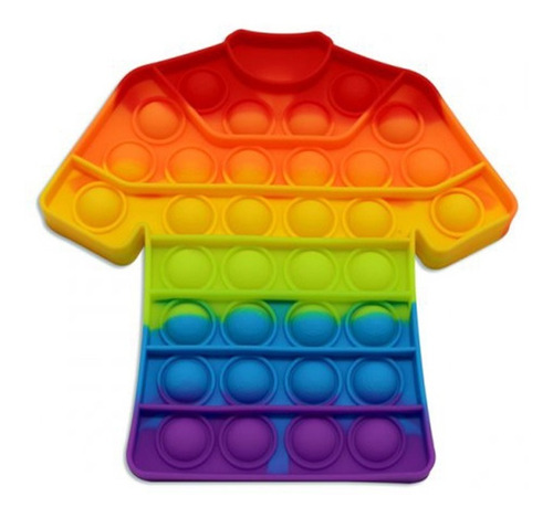 Pop It De Silicona Forma Camiseta Multicolor Ub