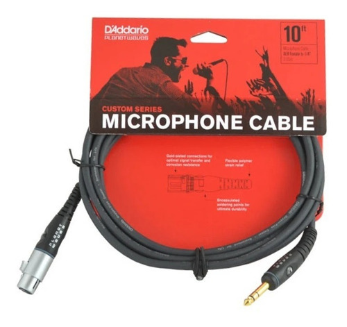 Planet Waves Pw-gm-10 Cable Micrófono Hembra/plug 3 Mts Xlr 