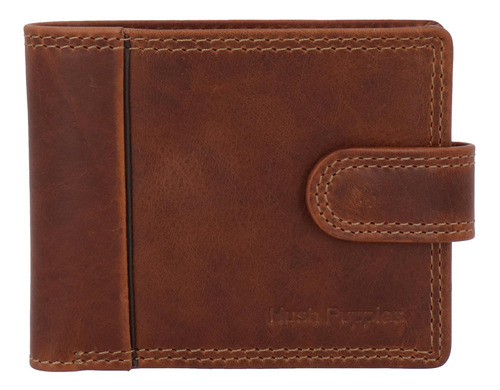 Billetera Cuero Hombre Om Triple Pass Café Hush Puppies