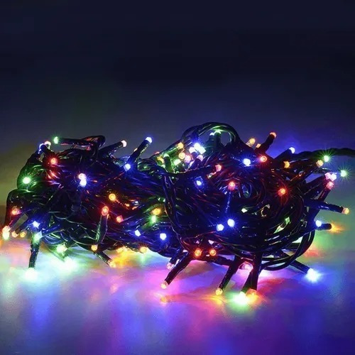 Luz De Navidad Serie Navideña De 100 Luces Led Multicolor