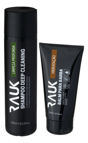 Kit Shampoo Anticaspa E Balm Para Barba Hidratante Rauk