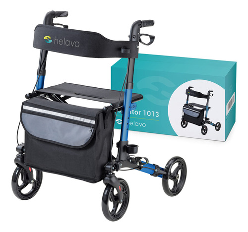 Helavo Rollator Plegable Con Asiento, Andador De Aluminio Li