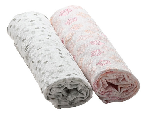 Set 2 Sábanas Para Bebé De Muselina Baby Mink Suavidad