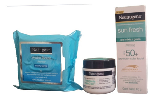Pack Neutrogena Toallitas Crema Protector Fps50 Sin Color