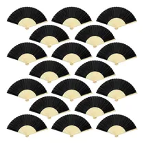 Comprar 18pzs Abanicos Abanicos Tela Abanicos Plegables Boda Fiesta