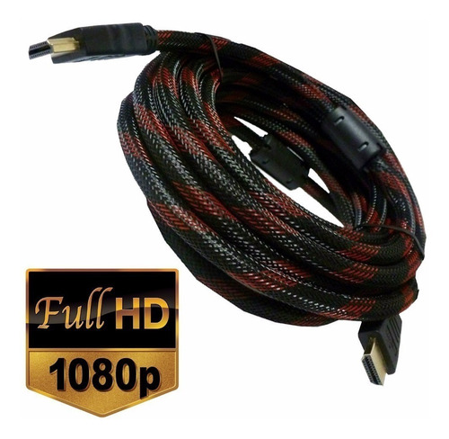 Cable Hdmi 25 Metros Full Hd Mallado 2 Filtros Led Tv 3d