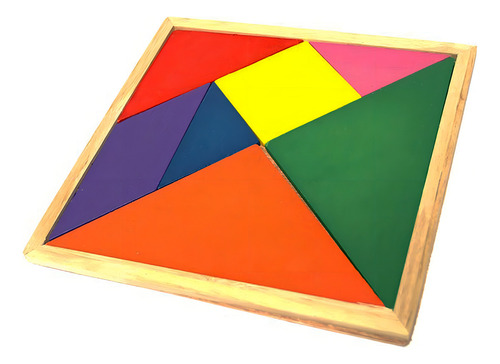 Tangrama Mediano Juguete Madera Didactico Montessori
