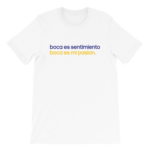 Remera Algodon Boca Juniors Boca Sentimiento Y Pasion