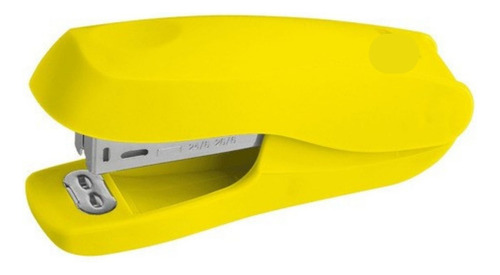 Grampeador Plastico Para 20fls Base 12cm Amarelo Neon