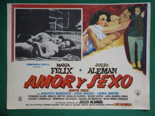 Maria Felix Amor Y Sexo Julio Aleman Orig Cartel De Cine 2