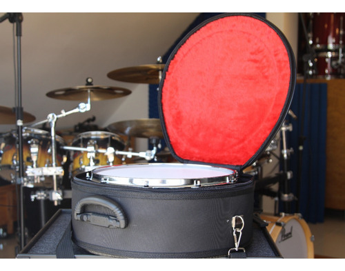 Semi Case Caixa Bateria 14 X 8 Solid Sound Estojo Rígido Cor Do Casco Preto
