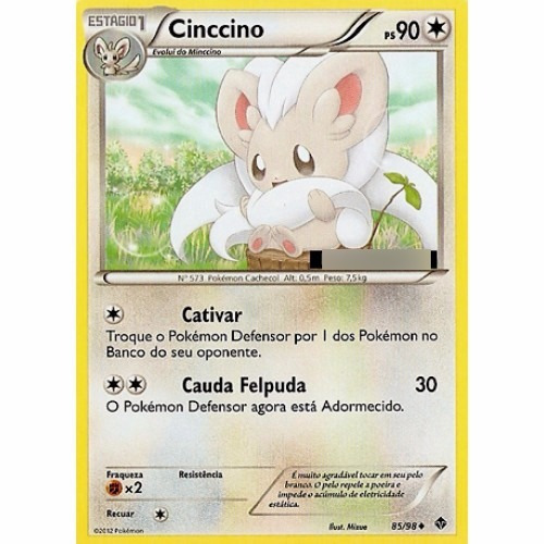 Cinccino - Pokémon Normal Incomum 85/98 - Pokemon Card Game