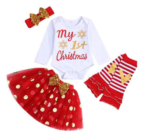 My First Christmas Clothes Baby Girls My 1st Christmas Romp.