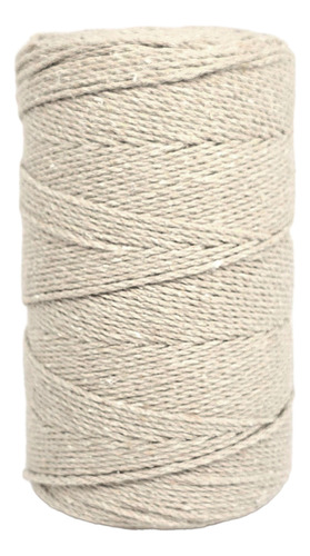 Hilaza De Algodón Carrete 500g 3 Cabos 2mm Beige