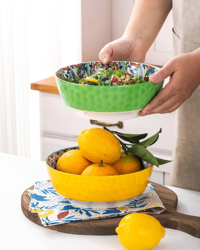 Juego De Ensaladeras Grandes De Plomo Henxfen Para Servir Ph