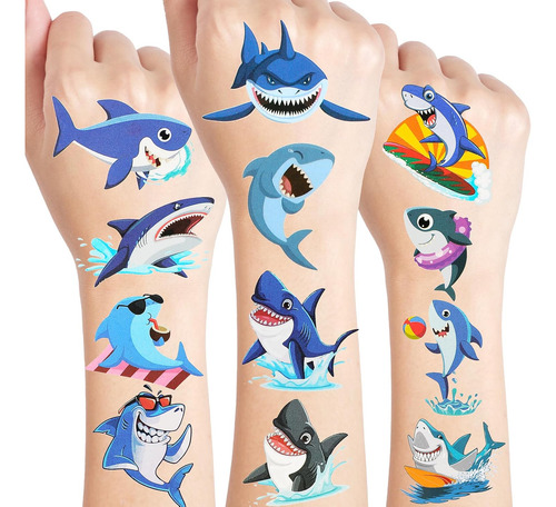 Konsait 20 Hojas De Tatuajes De Tiburón, Más De 100 Estilos