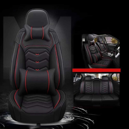Kit Fundas Cubre Asiento Eco Cuero Auto Almohadilla Luxury