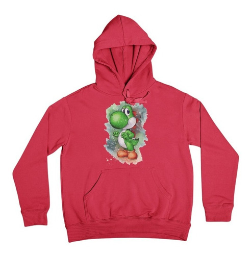 Poleron Unisex Mario Bros Videojuego Game Yoshi Arte Estampado Invierno Algodon