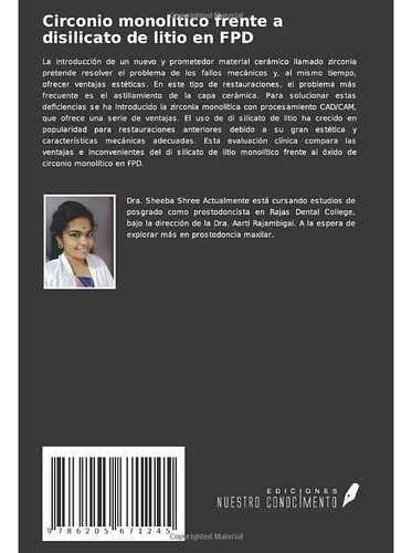 Circonio Monolitico Frente A Disilicato De Litio En Fpd: Una