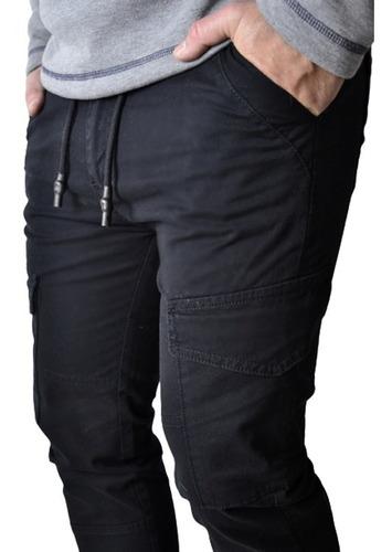 Imagen 8 de 10 de Pantalon Cargo Jogger Verde Negro Hombre The Big Shop