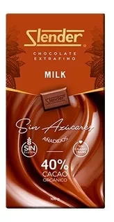 Slender - Chocolate Milk (40% De Cacao) 100 Gr