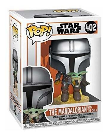 Funko Pop Star Wars The Mandalorian Volando Con El Niño