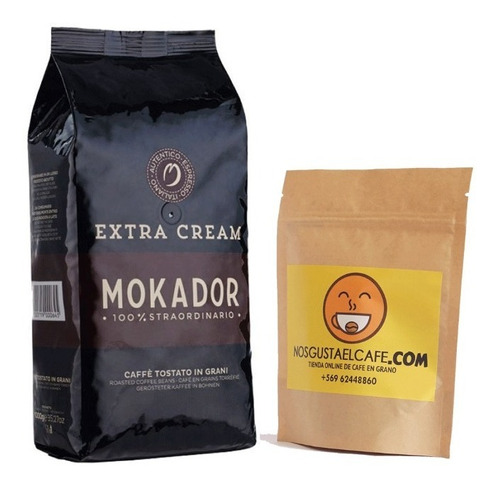 Café Mokador Extra Cream 1 Kg En Grano + 100 Grs Lavazza