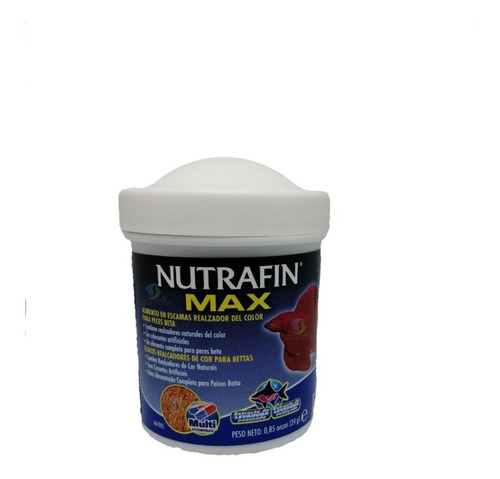 Alimento Para Peces Betta Nutrafin Max Realzador Color 24gr