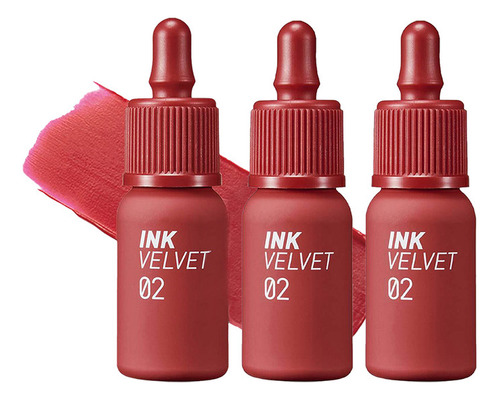 3 Tinta De Labios Ink Velvet N° 2 Celeb Deep Rose - Peripera