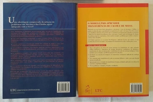 2 Livros Mecânica Dos Fluidos E Transferência De Calor E Massa (Usado)