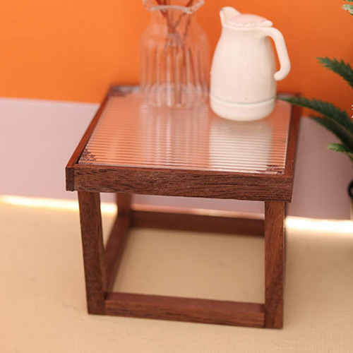 Casa De Muñecas Mesa En Miniatura Mesa Auxiliar Teatable L