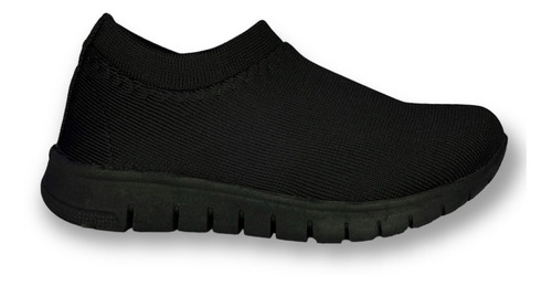 Imagen 1 de 9 de Zapatillas Elastizadas Super Livianas Color Negro