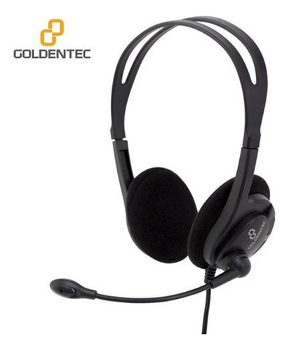 Fone Headphone Goldentec Gt F50 P/ Computador Cor Preto