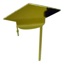 Comprar Topper Decoración Torta Pastel Acrilico Dorado Grado Birrete