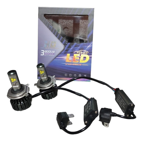 Ampolleta Turbo Led H4 Can Bus 40watt 12-24 Volt  Vehículos