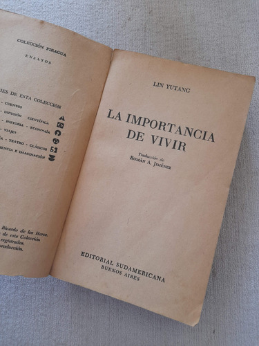 La Importancia De Vivir - Lin Yutang - Sudamericana Piragua (Usado)