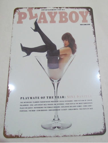 Poster Anuncio Cartel Placa Playboy Nina Daniele Decoracion